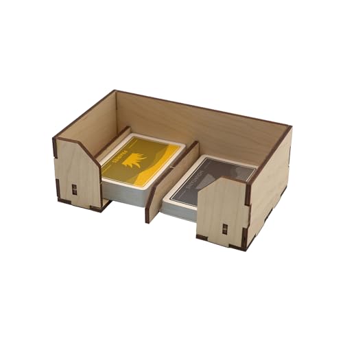 The Broken Token Cascadia and Landmarks Compatible Game Organizer - Wood Storage Box with Multiple Trays for Cards, Tokens & More - Wooden Game Organizer