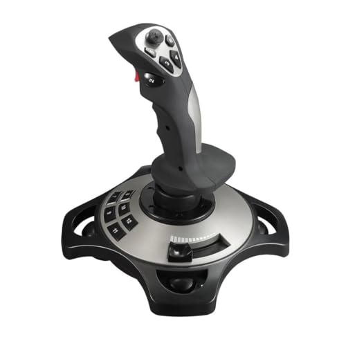 Flight Simulator or Normal any Simulator Compatible Joystick, Flight simulator controls, flight joystick controls, with Vibration Function and Throttle Controls, Wired Flight Stick.