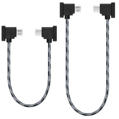 1FT+0.5FT(2 pack) Micro to USB C Remote Controller Cable for IPhone 17/16/16e/15 Pro Max, DJI Mavic Mini SE, Mavic 2 Pro/Zoom/Air, Mavic Pro, Spark, DJI Drone to Tablet Cable OTG Data Cord Accessories - style: Micro to USB C