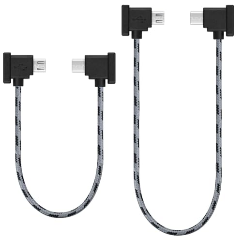 1FT+0.5FT(2 pack) Micro to USB C Remote Controller Cable for IPhone 17/16/16e/15 Pro Max, DJI Mavic Mini SE, Mavic 2 Pro/Zoom/Air, Mavic Pro, Spark, DJI Drone to Tablet Cable OTG Data Cord Accessories - style: Micro to USB C