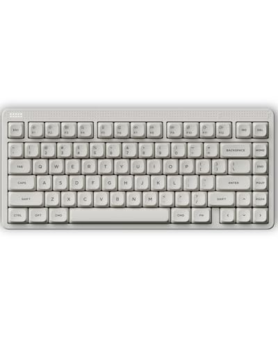 NuPhy Node75 Wireless Mechanical Keyboard, 75% Hot Swappable Custom Keyboard, 82 Keys Computer Gaming Keyboards, Supports Touch Gestures, PBT Keycaps, RGB Backlit, Bluetooth/2.4GHz/USB-C - color: White, size: High-profile Blush Max Switch