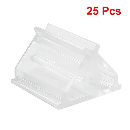 Litoexpe Clear Acrylic Card Stand - 25pcs Plastic Game Piece Holders for Party, Photos, Memos, Pictures Display