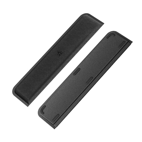 Computer Keyboard Wrist Rest Pad, Ergonomic Soft Memory Foam Wrist Support w/Anti-Slip Rubber Base, Black (Ice silk cloth, 15.35 in*3.54 in*1.1 in) - size: 15.35 in*3.54 in*1.1 in, style: Ice silk cloth