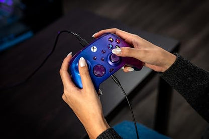 Turtle Beach Rematch Advanced Wired Gaming Controller for Xbox & PC | Xbox Series X|S, Xbox One, PC, 2 Remappable Buttons, Hall-Effect Triggers, Audio Controls, Mic Mute, Ergonomic, Purple Fade - color: Purple Fade
