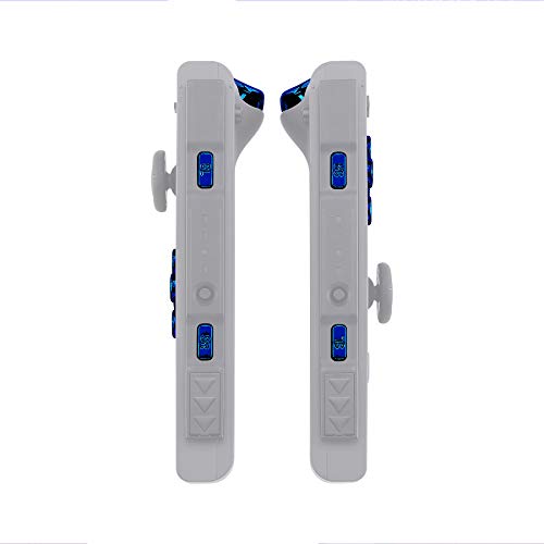 eXtremeRate Chrome Blue Full Set Replacement Buttons for Nintendo Switch & OLED JoyCon, ABXY Direction Keys SR SL L R ZR ZL + - Home Capture Trigger Buttons Springs - Without Controller - color: Chrome Blue