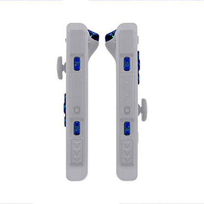 eXtremeRate Chrome Blue Full Set Replacement Buttons for Nintendo Switch & OLED JoyCon, ABXY Direction Keys SR SL L R ZR ZL + - Home Capture Trigger Buttons Springs - Without Controller - color: Chrome Blue