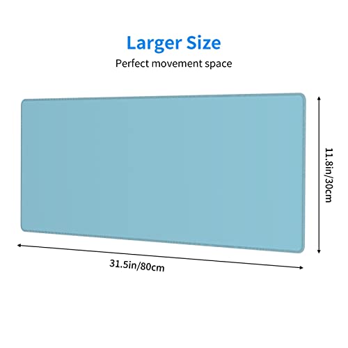 Blue Mouse Pad Extended Large Gaming Mousepad XL Big Long Oversized Desk Mat Stitched Edges 31.5 X 11.8 Inch for Home Office - color: Black7