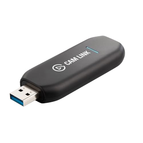Elgato Cam Link 4K Capture Card for DSLR, Camcorder, Action Cam | HDMI to USB 3.0, Stream in 1080p60 or 4K30/60, Ultra-low latency, Works with OBS, Zoom, Discord, PC/Mac/iPad compatible