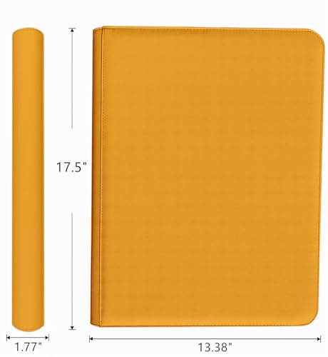 1000+ Pockets Trading Card Binder, 16 Pocket Ringless Side Loading Card Holder Album, Trading Card Album Fit for YuGiOh, MTG, TCG, Game Cards, Sports Cards, Business Cards (Yellow) - color: Yellow