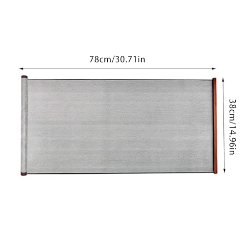 Flylin Calligraphy Cloth, Reusable Chinese Calligraphy Practicing Tool Magic Water Painting Paper Ten Thousand Times Writing Cloth Scroll for Home School (Grey) - color: Grey