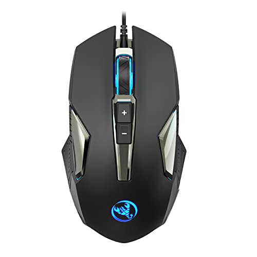 Wired Gaming Mouse with ro Programming Ergonomic Design for Gamers and Office Workers 4 Gear Adjustable DPI Colorful Lighting Effects 8 Programmable Keys