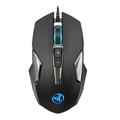 Wired Gaming Mouse with ro Programming Ergonomic Design for Gamers and Office Workers 4 Gear Adjustable DPI Colorful Lighting Effects 8 Programmable Keys