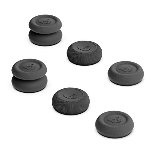 Skull & Co. Skin, CQC and FPS Thumb Grip Set Joystick Cap Analog Stick Cap for Nintendo Switch Pro Controller & PS5 / PS4 / Slim/Pro Controller- Black, 3Pairs(6pcs) - color: Black, size: Concave-6pcs