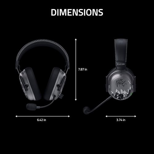 Razer BlackShark V3 Pro Wireless ANC PC Gaming Headset, NiKo Edition | Full Band Mic, 50mm Drivers, 2.4 GHz, Bluetooth, USB, 3.5mm, Works with Mac, PS5, Nintendo Switch, Smartphone, 70 Hr Battery - color: Niko Edition, style: PC