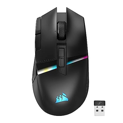 Corsair DARKSTAR RGB Wireless Gaming Mouse for MMO, MOBA - 26,000 DPI - 15 Programmable Buttons - Up to 80hrs Battery - iCUE Compatible - Black - style: DARKSTAR RGB