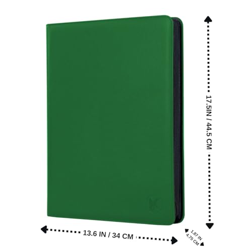Extra Large 1000+ Pockets Trading Card Binder, 16-Pocket Card Ablum Compatible with MTG,Sports Cards & Other Standard Size Trading Cards (Green) - color: Green