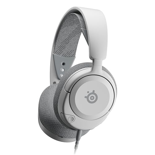 SteelSeries Arctis Nova 1P Multi-System Gaming Headset — Hi-Fi Drivers — 360° Spatial Audio — Comfort Design — Durable — Lightweight — Noise-Cancelling Mic — PS5/PS4, PC, Xbox, Switch - White - color: White