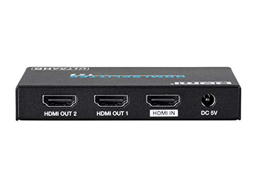 Monoprice Blackbird 4K Pro 1x2 HDMI Splitter - HDR, 18Gbps, 4K 60Hz, YCbCr 4:4:4, With HDCP 2.2 Support (Compatible with PS4/5 Xbox Apple TV Fire Stick Roku Blu-Ray Player)