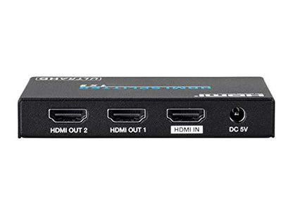 Monoprice Blackbird 4K Pro 1x2 HDMI Splitter - HDR, 18Gbps, 4K 60Hz, YCbCr 4:4:4, With HDCP 2.2 Support (Compatible with PS4/5 Xbox Apple TV Fire Stick Roku Blu-Ray Player)