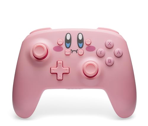 PowerA Wireless Controller for Nintendo Switch - Kirby Mouthful, Switch Lite/Switch-OLED Model, Nintendo Switch 2, AA Battery Powered (Battery Included), Bluetooth, Motion Controls, Officially Licensed - style: Kirby