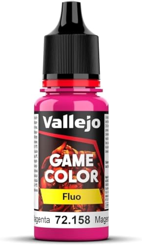 Vallejo - Game Color | Fluorescent Magenta Paint | Perfect for Airbrushing and Great Adhesion to Figurines and Scale Models | 17 ml (0,58 fl.oz.) - color: Fluorescent Magenta
