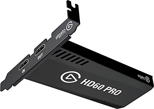 Elgato HD60 Pro1080p60 Capture and Passthrough, PCIe Capture Card, Low-Latency Technology, PS5, PS4, Xbox Series X/S, Xbox One