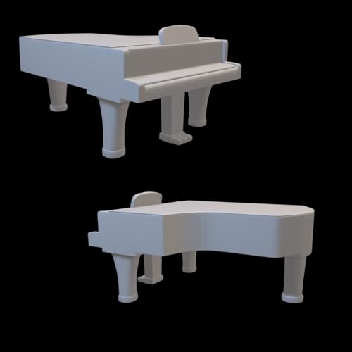 Set of 2 Mimic Monster Miniatures for DND Pathfinder RPG Unpainted Resin 28mm-32mm (Large - Grand Piano)