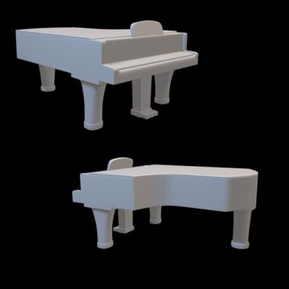 Set of 2 Mimic Monster Miniatures for DND Pathfinder RPG Unpainted Resin 28mm-32mm (Large - Grand Piano)