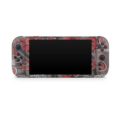 Glossy Glitter Gaming Skin Compatible with Nintendo Switch 2 Console Only - Red Hip Hop - Premium 3M Vinyl Protective Wrap Decal Cover - Easy to Apply | Crafted in The USA by MightySkins - color: Red Hip Hop, size: Switch 2 Console Skin Only, style: Gloss
