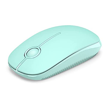 VssoPlor Wireless Mouse, 2.4G Slim Computer Laptop Mouse, Mint Green | Portable Mouse, Plug & Play USB Nano Receiver, Quiet Silent Optical Mice for Notebook, PC, Laptop, Computer, Windows, Mac - color: Mint Green