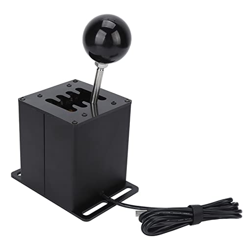 VINGVO Sim Racing Shifter, Sim Shifter USB Simulator Shifter Shifter Sim Racing 7+R Shifter H Gear Lever for ATS ETS Dust WRC Sim Racing Game