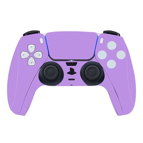 Solid Color Skin Wrap Compatible with PS5 Slim Disc Edition (Purple) | Console Cover Protective Sticker, Game Controller Vinyl Wrap - color: Purple