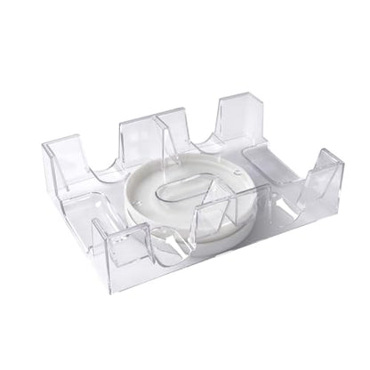 GSE 2-Deck Revolving Canasta Card Tray, 360° Rotating Playing Cards Holder | Dual Deck, Canasta Card Holder, Swivel Cards Holder, Smooth Rotation, Cards Organizer For Hand & Foot, Rummy, UNO Games - size: 2-Deck