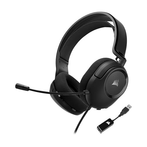 Corsair HS35 Surround v2 Multiplatform Wired Gaming Headset – Dolby 7.1 – Flexible Omni-Directional Microphone – Universal 3.5mm Connection – PC, Mac, PS5, PS4, Xbox, Nintendo Switch, Mobile – Carbon - color: Carbon, size: One Size (Pack of 1), style: v2