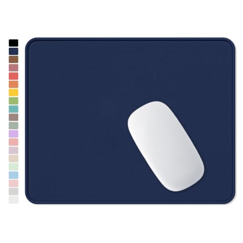 Hsurbtra Mouse Pad, Premium-Textured Square Mousepad 10.2 x 8.3 Inch, Stitched Edge Anti-Slip Waterproof Rubber Pretty Cute Computer Mat for Office Gaming Laptop Women Kids Navy Blue - color: Navy Blue, size: Square Mousepad (10.2" x 8.3")