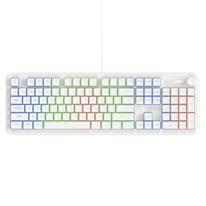 JLab Nightfall Gaming Keyboard, Wired, RGB, 104 Keys, White - color: White