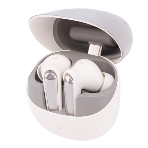 EBTOOLS Wireless Gaming Earbuds, Low Latency 2.4GHz 5.3 Dual Mode with ENC Mic and 13mm Dynamic Drivers, Compatible with Phone PC VR Game Console (White) - color: White