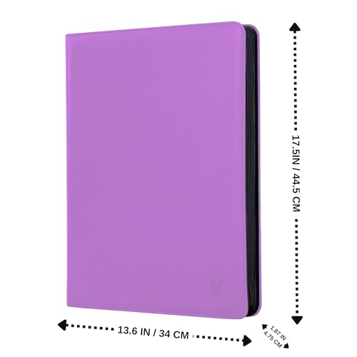 1000+ Pockets Trading Card Binder, 16-Pocket Card Ablum Compatible with MTG,Sports Cards & Other Standard Size Trading Cards (Light Purple) - color: Light Purple
