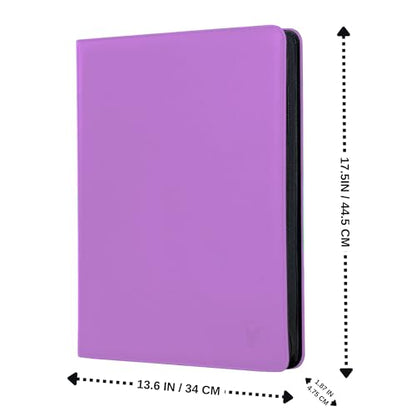 1000+ Pockets Trading Card Binder, 16-Pocket Card Ablum Compatible with MTG,Sports Cards & Other Standard Size Trading Cards (Light Purple) - color: Light Purple