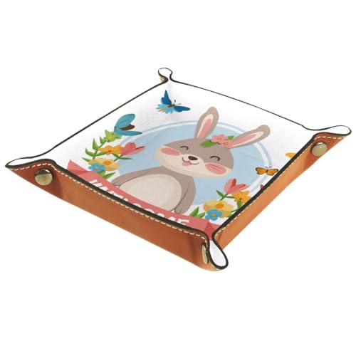 Cartoon Rabbit Welocme Dice Tray PU Leather Dice Rolling Tray Folding Dice Holder for Dice Games, Like RPG, DND and Other Table Games - color: Multi 8