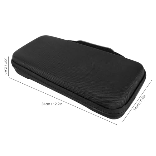 Estink Handheld Game Console Carrying Case EVA Nylon Shockproof Storage Bag 31 X 14 X 6cm for Ally 7 Inch 120Hz Gaming Handheld Travel Camping Daily Use (Black) - color: Black