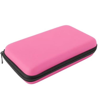 Hard Shell Carrying Case for New 3DS XL/2DS XL - Travel Protective Storage with 8 Game Cartridge Slots & Water Proof PU Exterior (Pink) - color: Pink