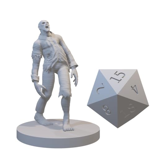 Set of 7 Zombie Undead Monster Miniatures for DND Pathfinder RPG Unpainted Resin 28mm-32mm