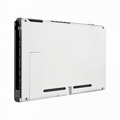eXtremeRate White Console Back Plate for Nintendo Switch, DIY Replacement Housing Shell Case for Nintendo Switch Console with Kickstand [Only the Backplate, NOT the Console] - color: White