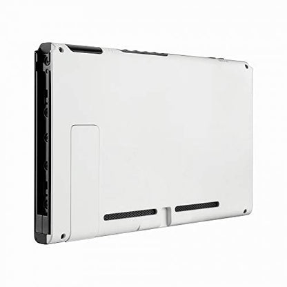 eXtremeRate White Console Back Plate for Nintendo Switch, DIY Replacement Housing Shell Case for Nintendo Switch Console with Kickstand [Only the Backplate, NOT the Console] - color: White
