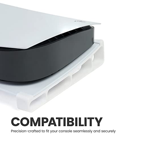 Glistco Skates - Horizontal Stand Compatible with PS5 - Disc Edition (White) - color: White