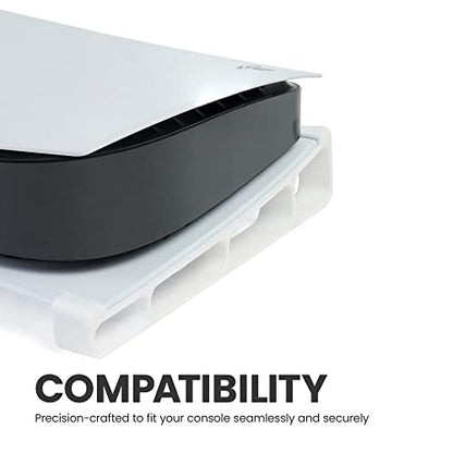 Glistco Skates - Horizontal Stand Compatible with PS5 - Disc Edition (White) - color: White