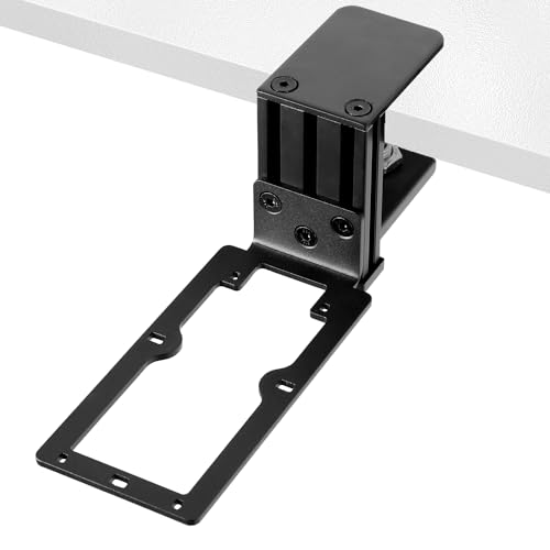 HUYE Steel Clamp-on Flight Stick Desk Mount Bracket Designed for Turtle Beach VelocityOne Flightstick & Logitech G Extreme 3D Pro Joystick, Adjustable Desk Mount (Flight Stick Not Included) - 2 Pack - color: 2 Pack