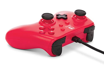 PowerA Raspberry Red USB Game Controller for Nintendo Switch - color: Raspberry Red