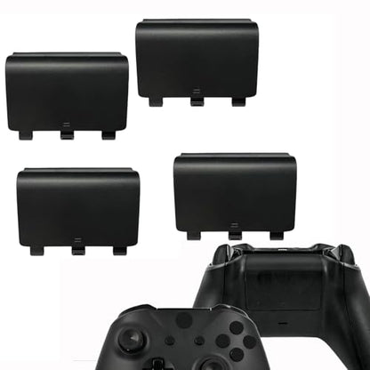 CaoXiong 4 Pack Battery Cover for Xbox One&One S/X Controller Cover, Replacement Battery Back Cover for Xbox One S/X,[NOT for Xbox Series X/S](Black) [video game] - color: black
